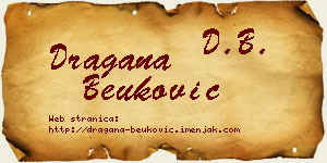 Dragana Beuković vizit kartica